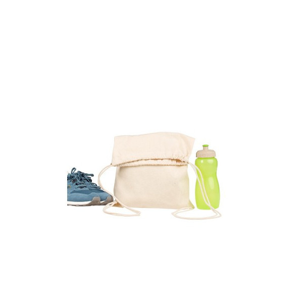 Mochila personalizada EASY de algodón orgánico de 140 gr/m2. Bolsa de algodón orgánico