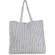 Sac shopping à rayures en coton et jute (juco)- 45 x 45 x 15 cm-300 g/m²