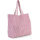 Sac shopping à rayures en coton et jute (juco)- 45 x 45 x 15 cm-300 g/m²