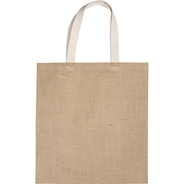 Sac shopping en toile de jute-proposé par Sacpub-sac réutilisable- ecologique- 38 x 42 cm-300gr par m2