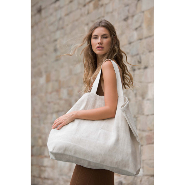 Bolsa de la compra grande de estilo rústico-72 x 48 x 15 cm-500 gr por m2- tote bag