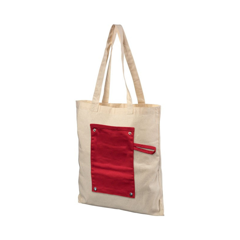 Bolsa de la compra de algodón plegable SNAP Bolsa de la compra de algodón plegable SNAP