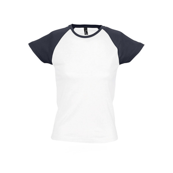 TEE-SHIRT-FEMME-BICOLORE-MILKY-imprimé-en-France-par-Sacpub-spécialiste-du-textile-publicitaire