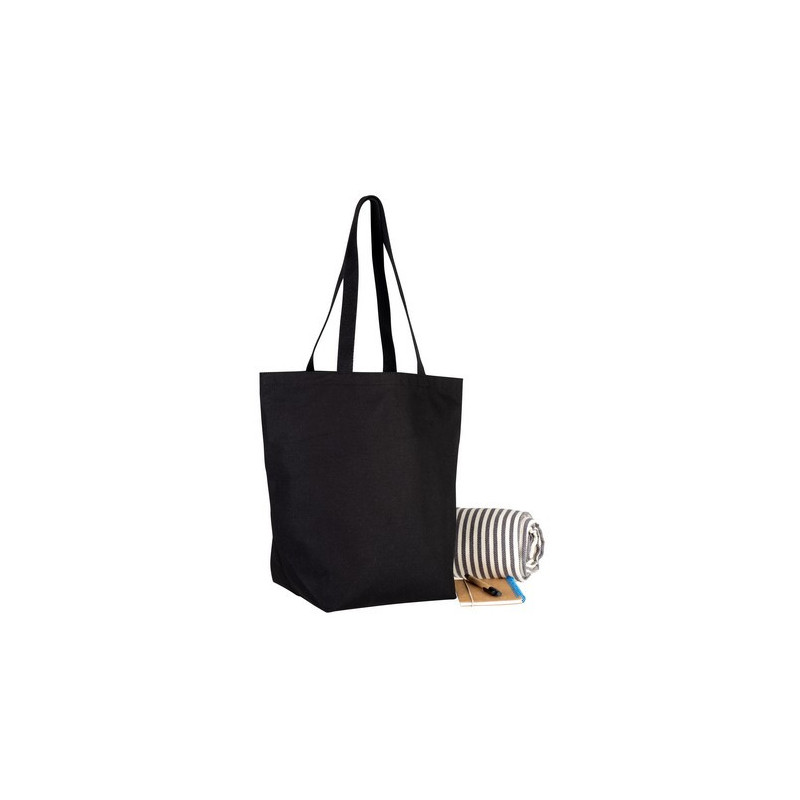 Bolsa de la compra de algodón negro 45x37 cm - 370gr