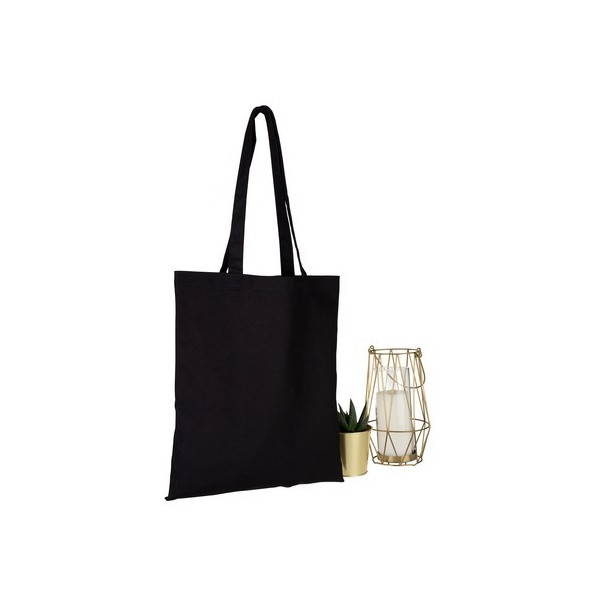 Bolsa algodón negro 38x42 330gr - Sacpub
