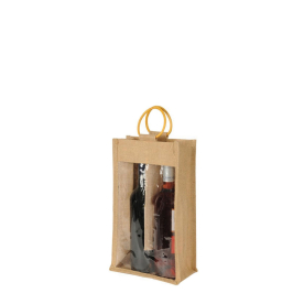 Bolsa de yute-2 botellas