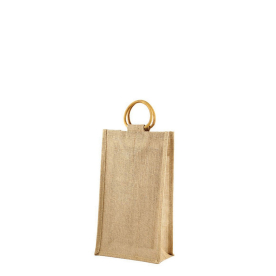 Bolsa de yute-2 botellas