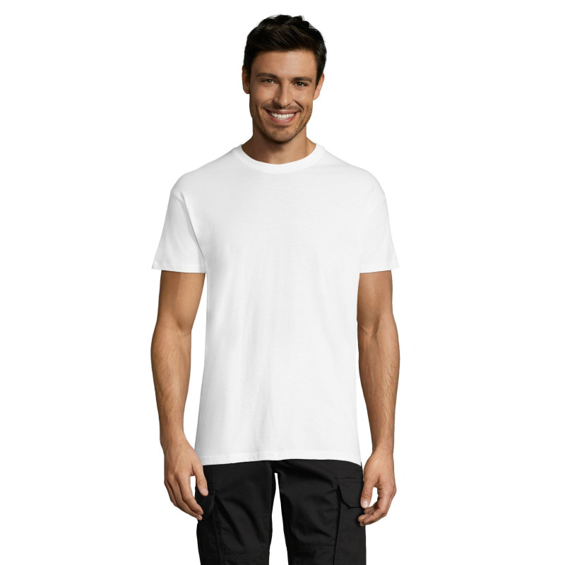 Camiseta publicitaria unisex de algodón blanco Camiseta publicitaria unisex de algodón blanco