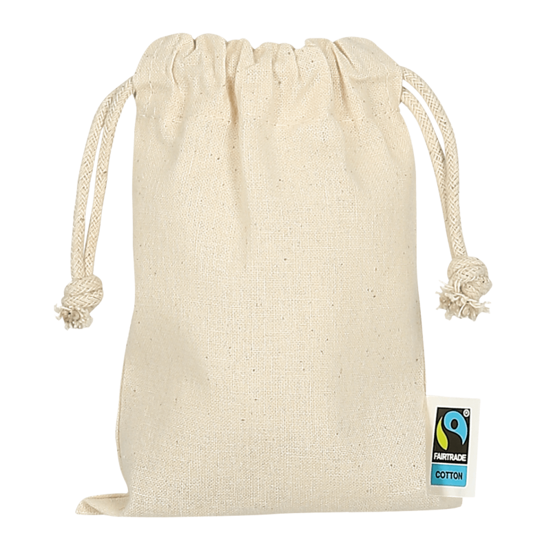 Bolsa de algodón FAIRTRADE 10x14 Bolsa de algodón FAIRTRADE 10x14