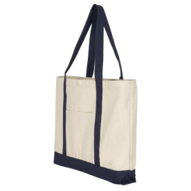 Sac coton marin avec anses longues personnalisé par sac pub