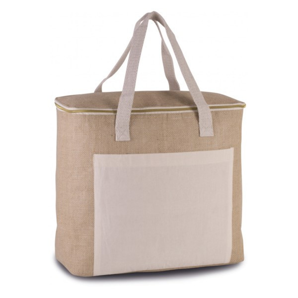 Sac isotherme jute grand modèle personnalisation france par sacpub