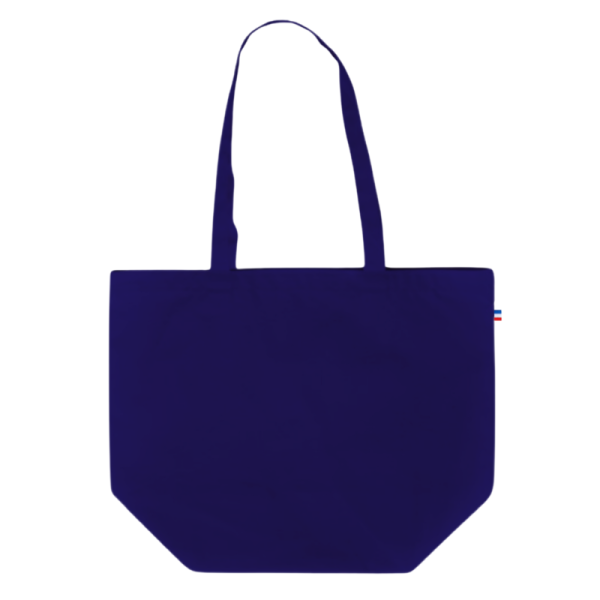 cabas coton bio gots made in france personnalisable logo sacpub bleu