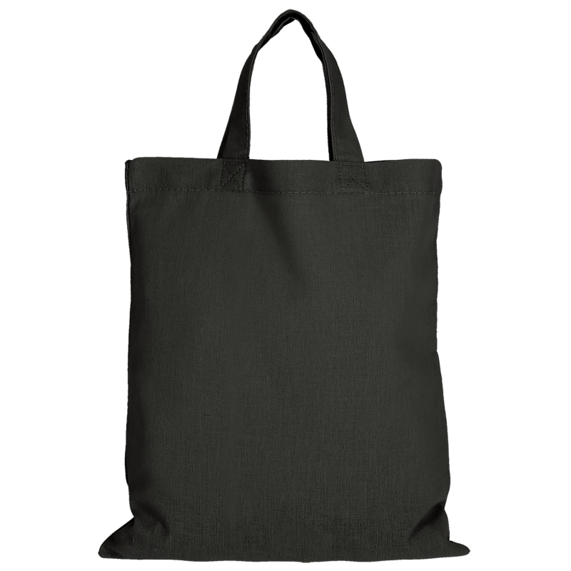 Bolsa de algodón Asas cortas 28x32 - Negro Bolsa de algodón Asas cortas 28x32 - Negro