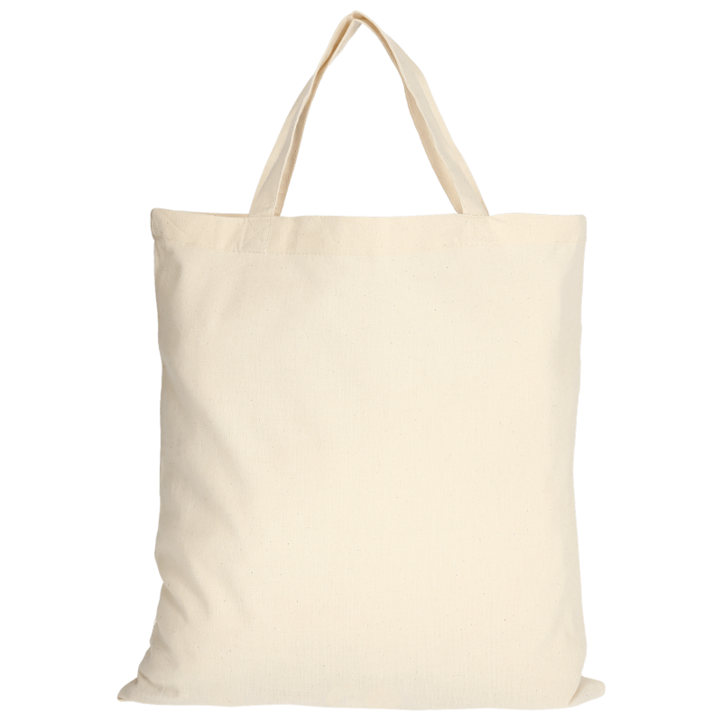 Sac coton Naturel Anses courtes écru 38x42 cm - 140gr