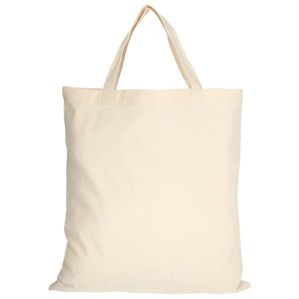 Bolsa algodón natural Asas cortas 38x42 crudo personalizada en Francia por Sacpub