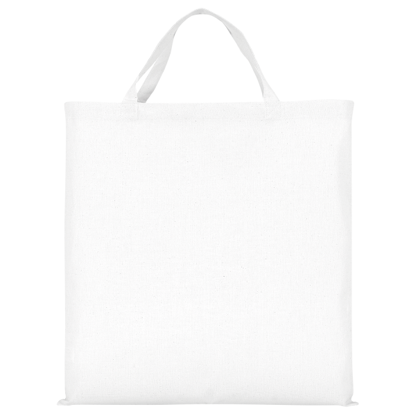Bolsa algodón natural Asas cortas 50x50 blanco personalizada en Francia por Sacpub