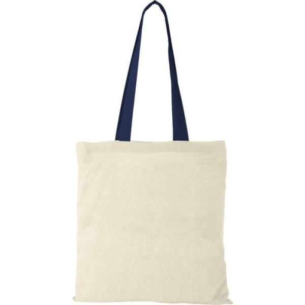 Bolsa personalizada de algodón Nevada en Francia asas azul marino